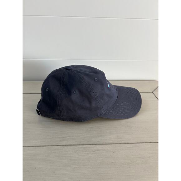 Navy Blue Baseball Cap Embroidered Heart Design Unisex Hat - Picture 3 of 5
